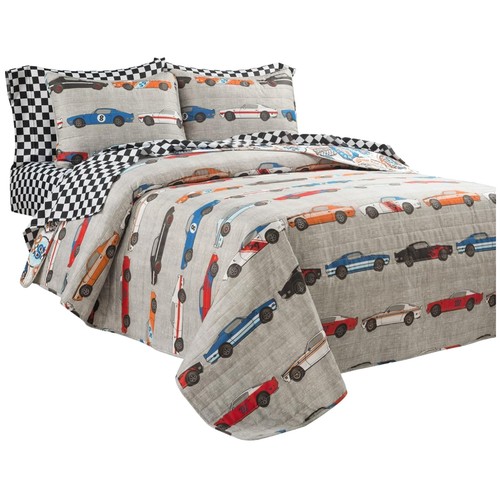 Boys race car bedding set - car,